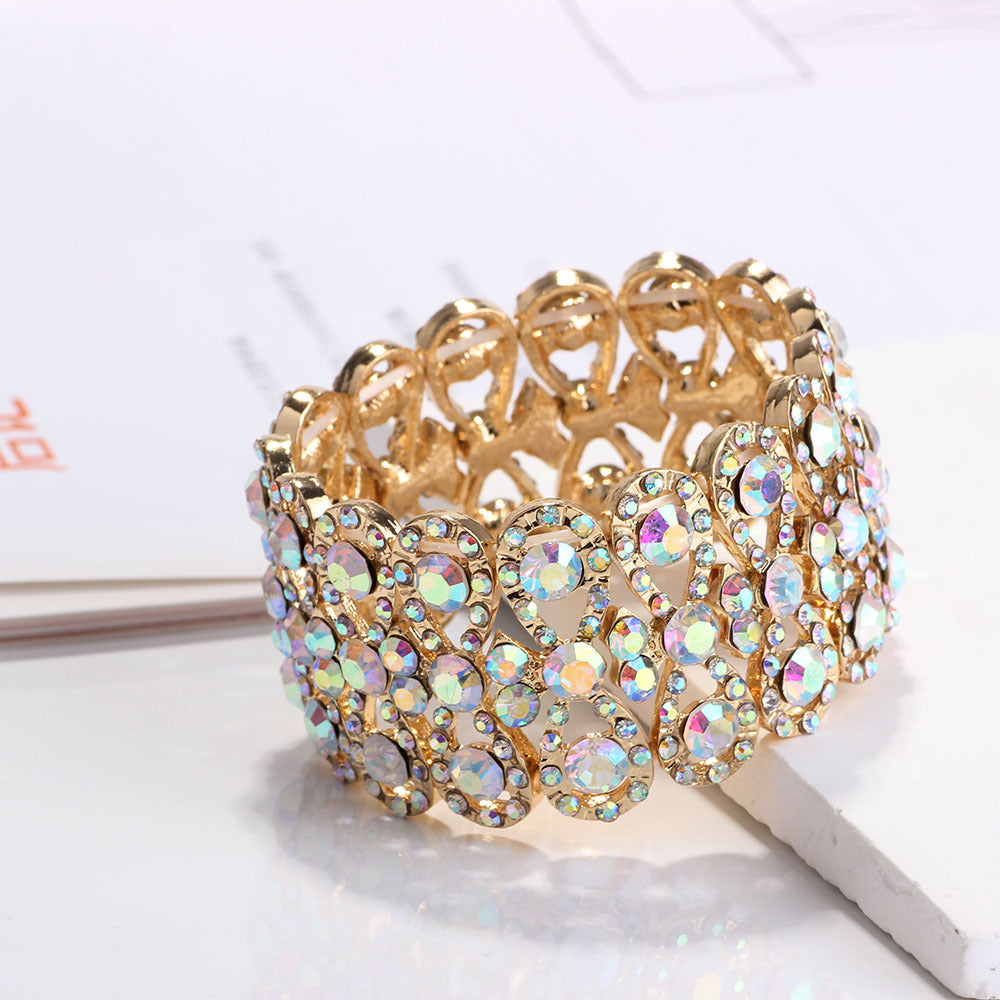 Luxury Crystal Stretch Handmade Words Brace Bracelet