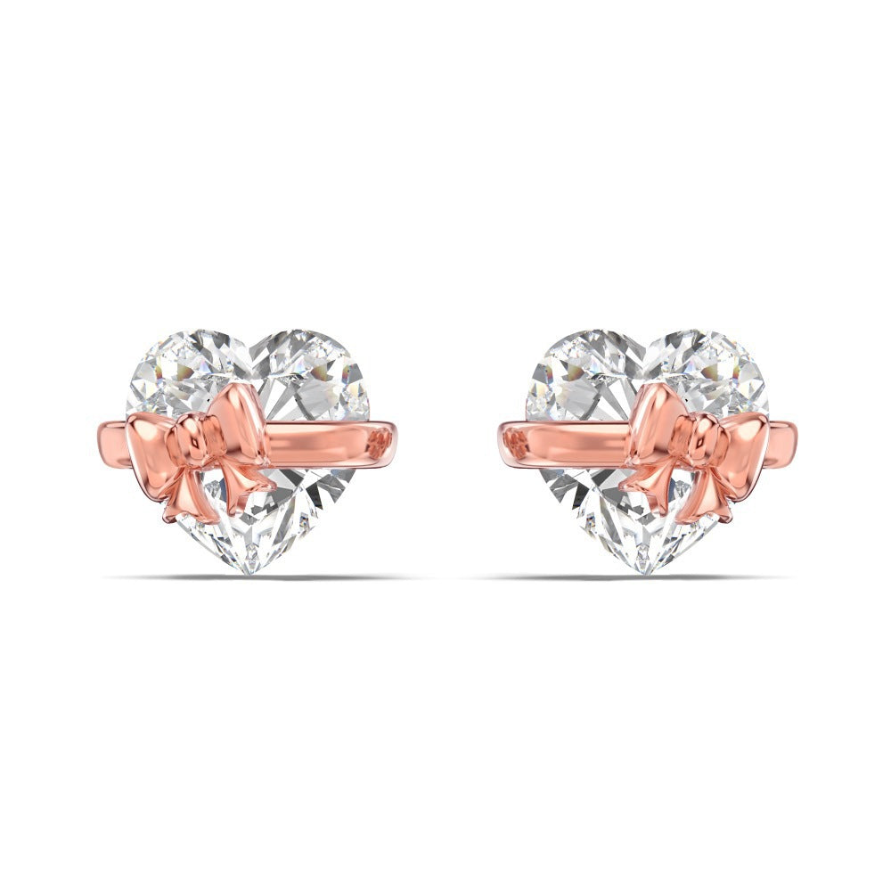 Women's Sterling Sier Zircon Bow Gold Christmas Gift Ring