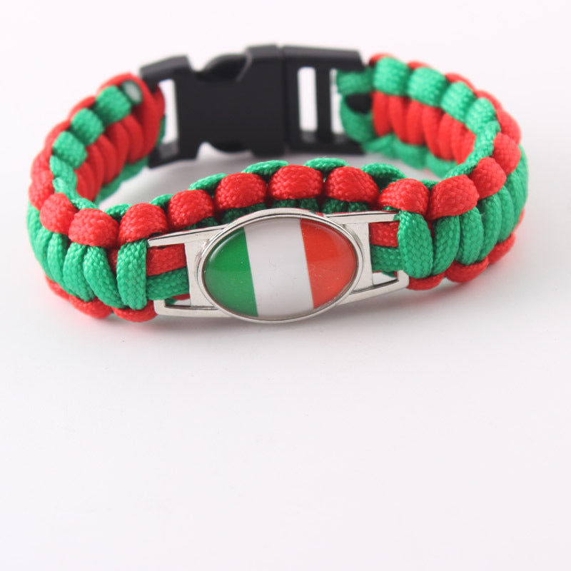 Italy World Cup National Flag Parachute Bracelets