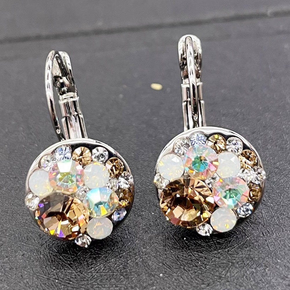 Cute Mickey Rose Gold Crystal Trendy Temperament Personality Super Earrings