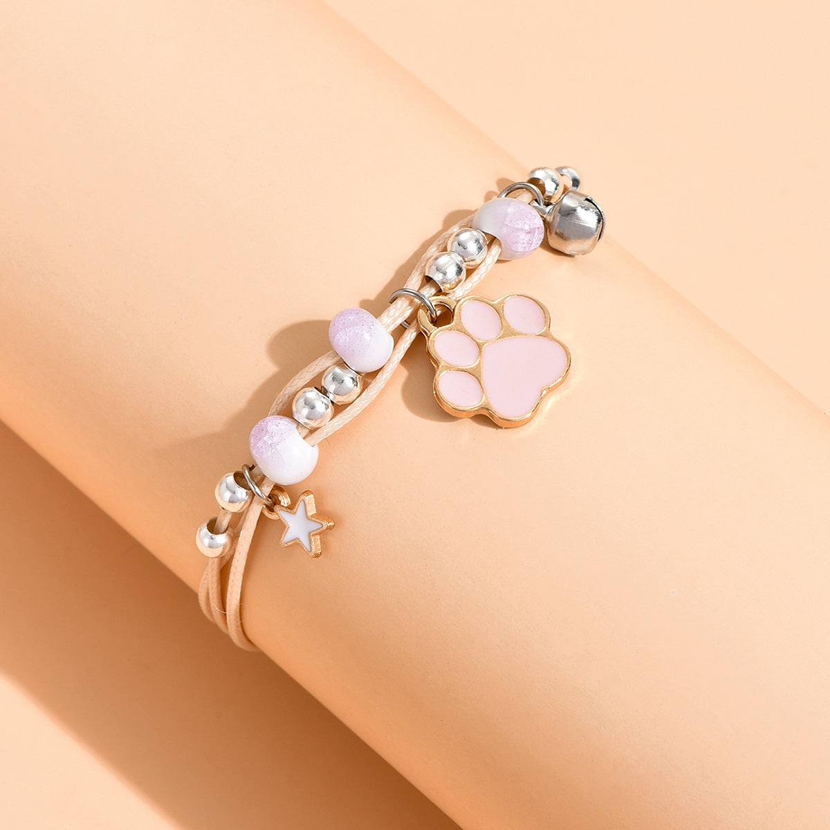 Fashion Personalized Minority Cartoon Animal Footprints Simple Fresh Beaded Bracelet