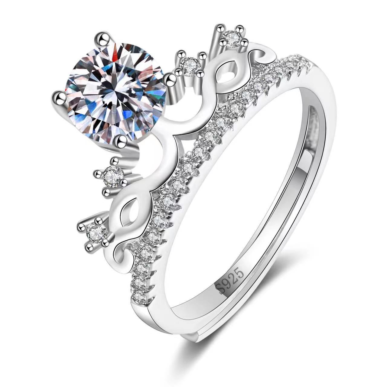 Moissanite Female Affordable Luxury Fashion Niche Rings