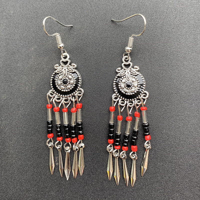 Chinese Style Beaded Personalized Ethnic Bohemian Earrings