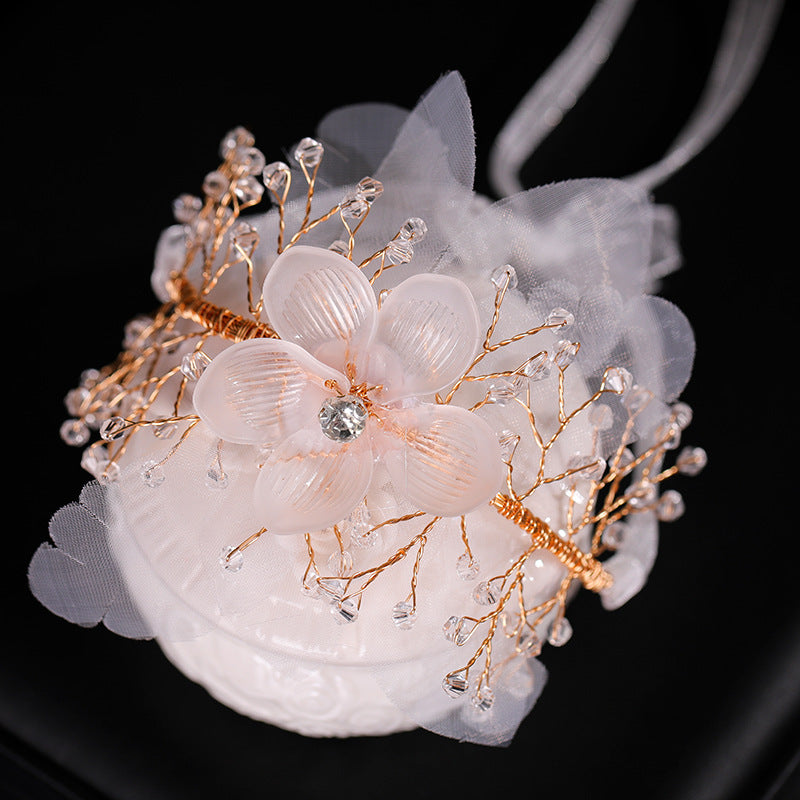 Wedding Wrist Flower Bride Fairy Pearl Mori Style Bridesmaid Sisters Bracelets