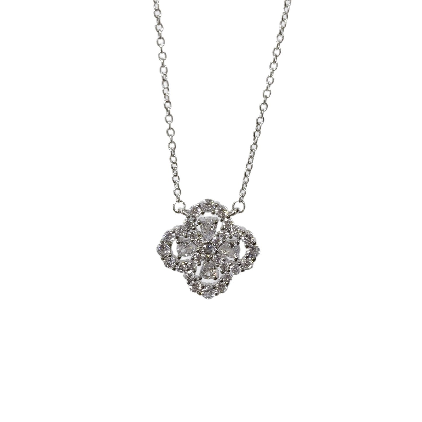 Women's Carbon Full Diamond Design High-grade Clavicle Necklace