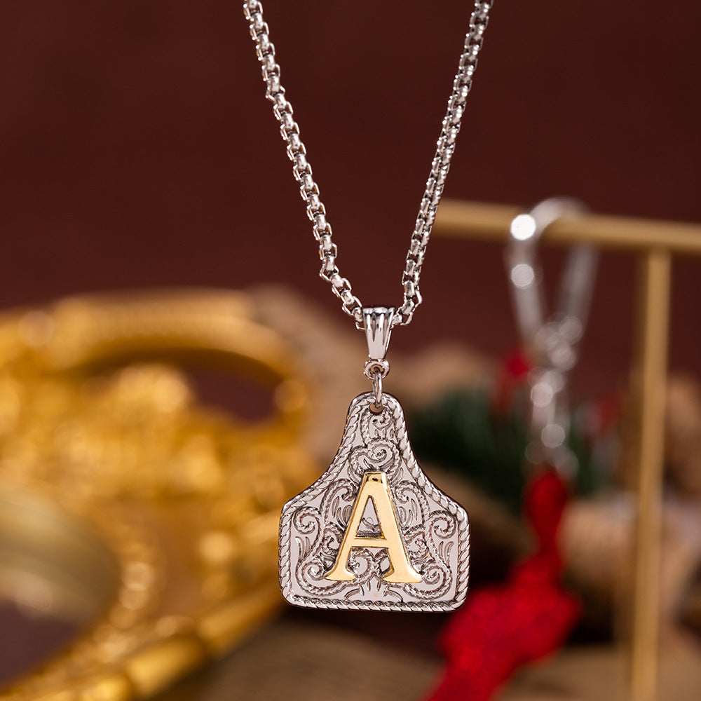Women's Fashion English Letters Electroplated Copper For Design Personalized Clavicle Necklace