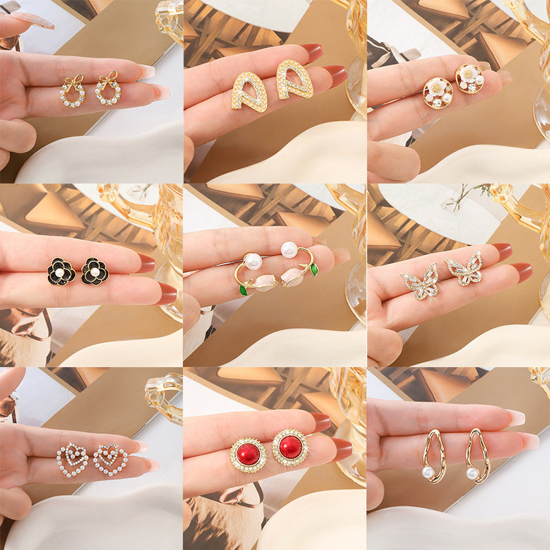 Korean Style Simple Vintage Pearl High-grade Ear Tassel Female Niche Earrings