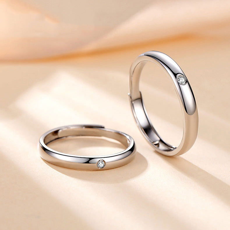 Couple Female Male Pair Simple Versatile Ring