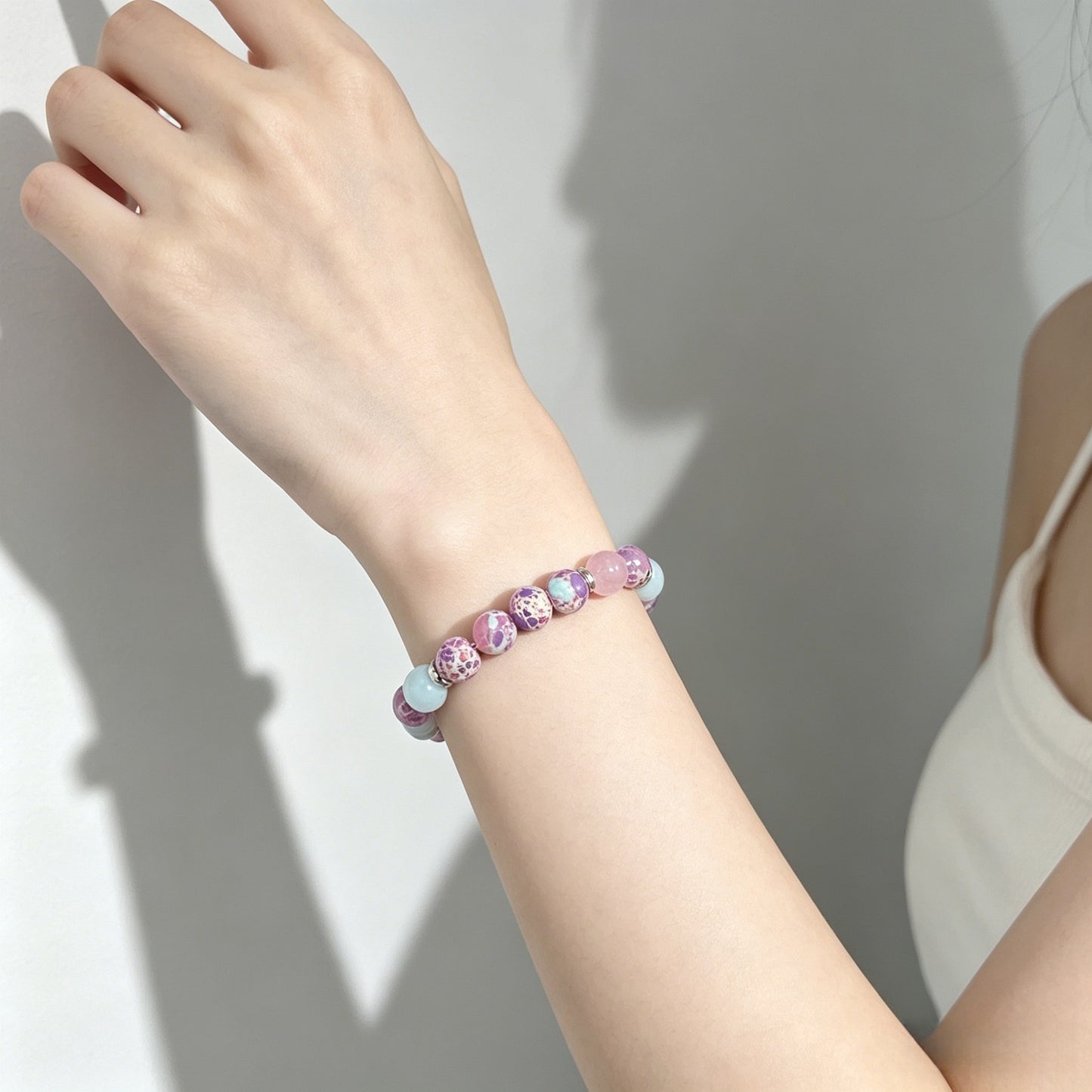 Tigereye Citrine Multiple Three-color Natural Stone Crystal String Bracelets