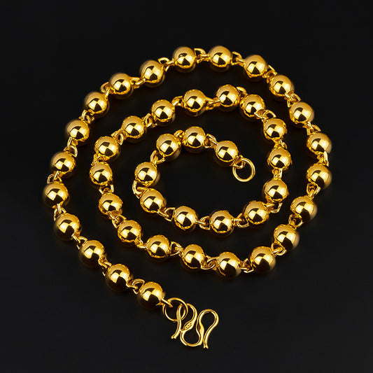 Men's Solid Light Bead Round Beads Buddha Necklaces