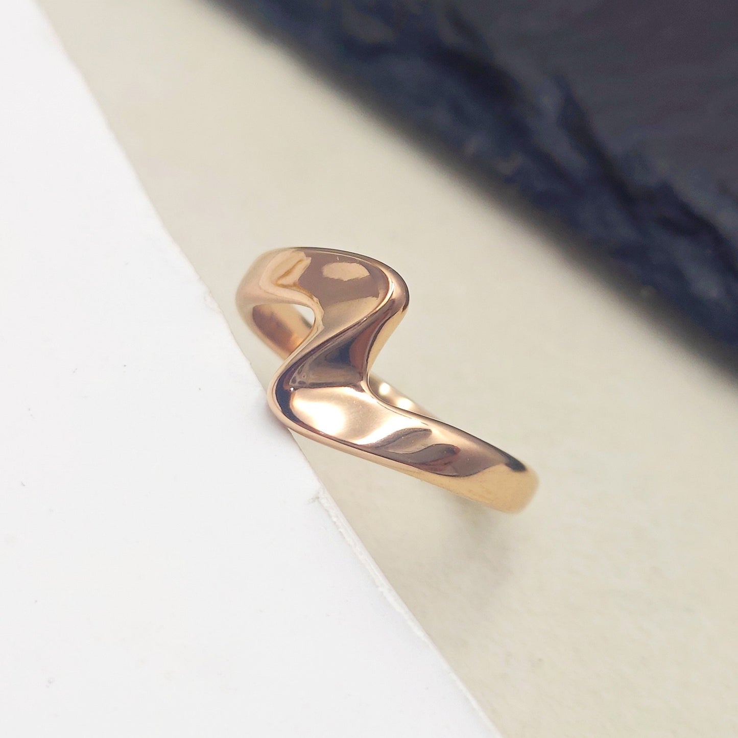 Wind Stainless Steel Vacuum Gold Plating Ring