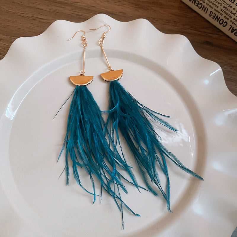 Cheese Pleated Fashionable Casual Style Ear Hook Earrings