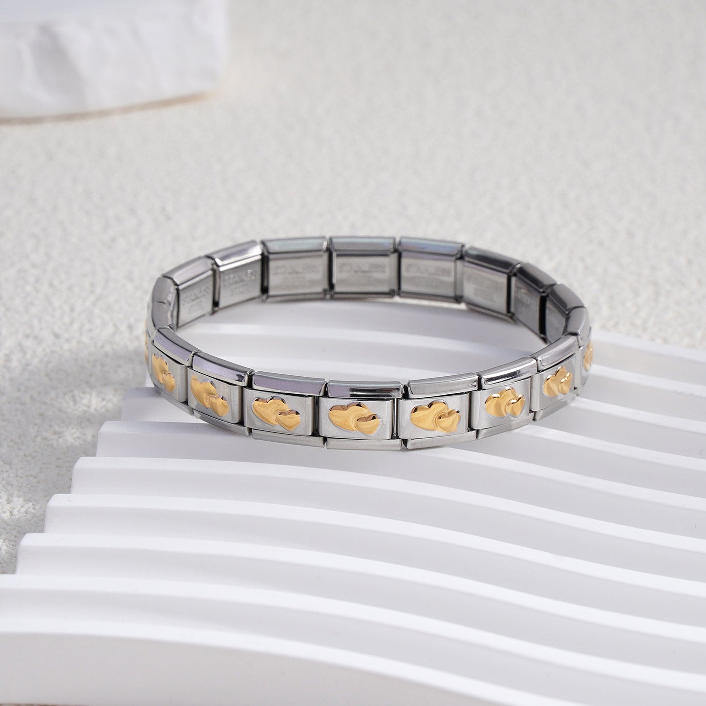 Innovative Classic Module Gold-plated Pattern Stainless Bracelets