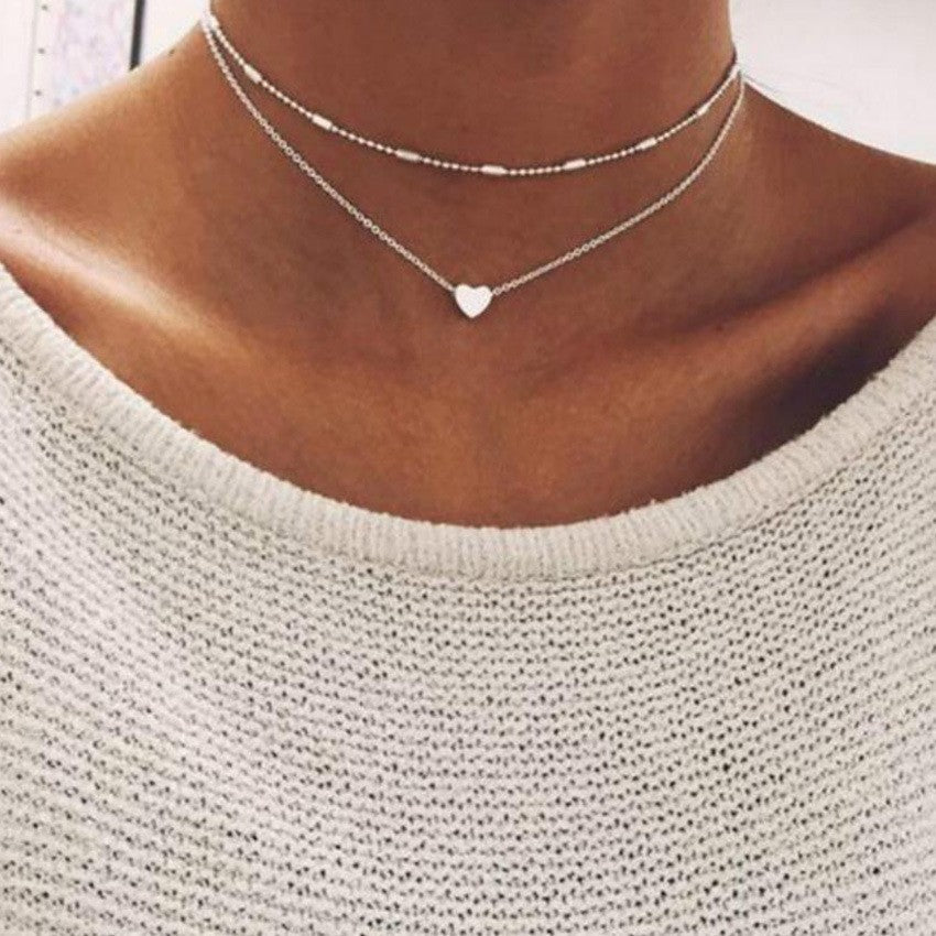 Creative Simple Street Style Copper Peach Necklaces