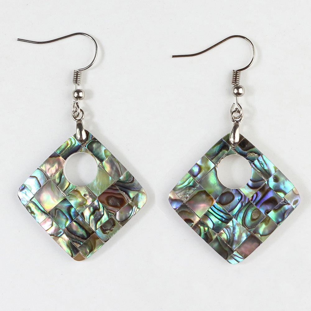 Natural Abalone Shell Ear Hook Eardrop Earrings