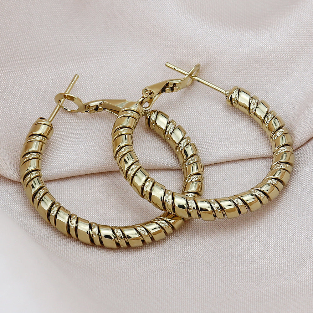 Minority Simple Personality Fashion Titanium Steel Ear Buckle