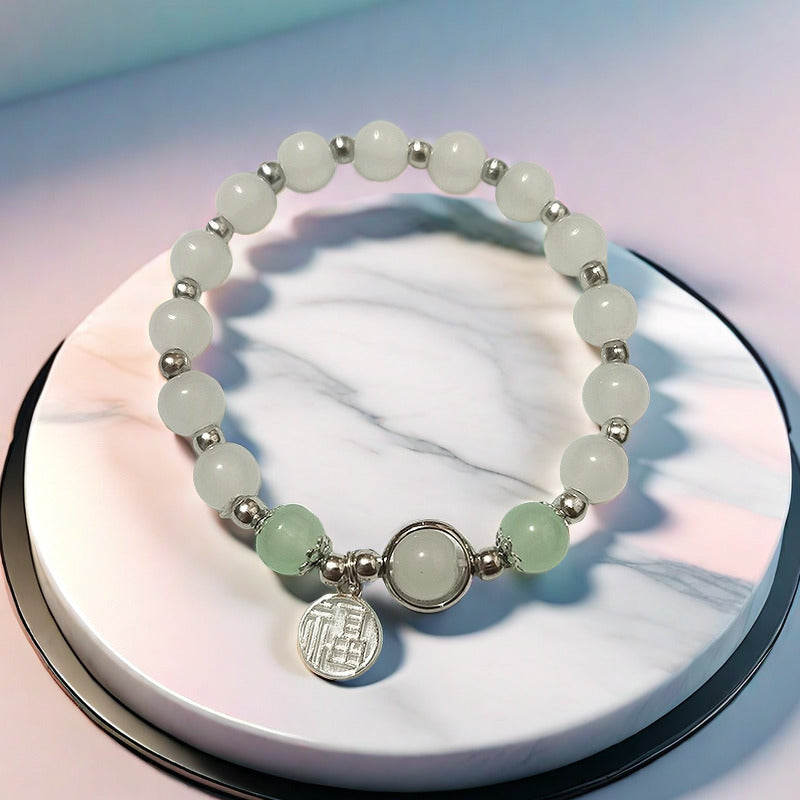 White Opal Butterfly Female Temperament Design Bracelets