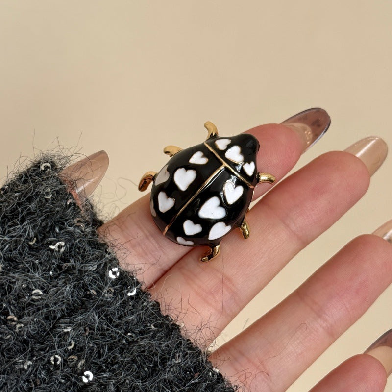 Design Gold Handmade Enamel Glaze Insect Ring