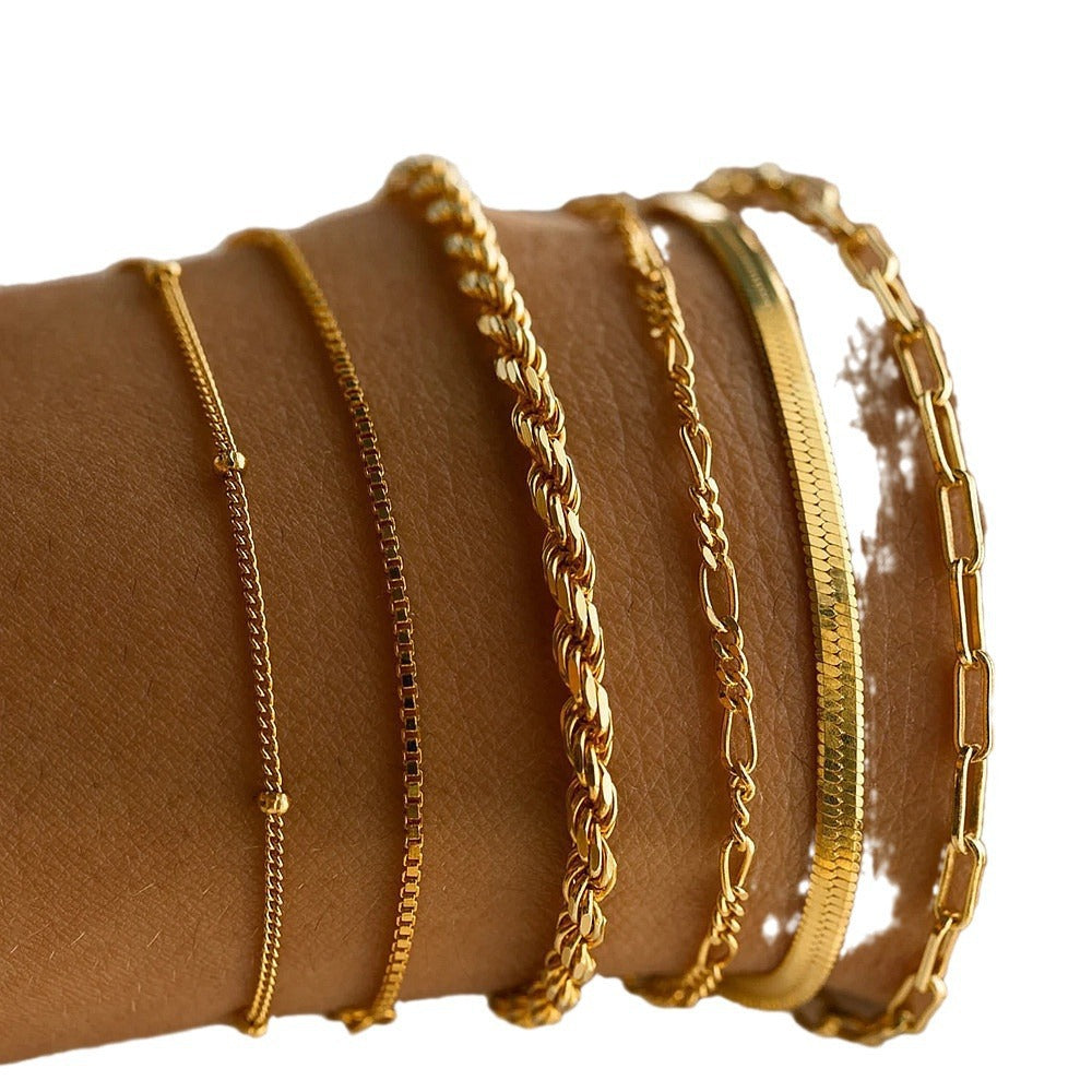 Classy Comfortable Of Personalized Alloy Combination Bracelets
