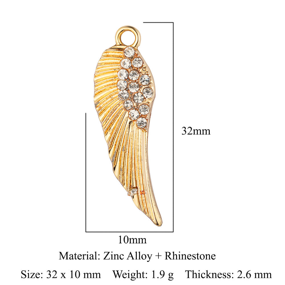 Playing Cards Wings Zinc Alloy Dolphin Pendants