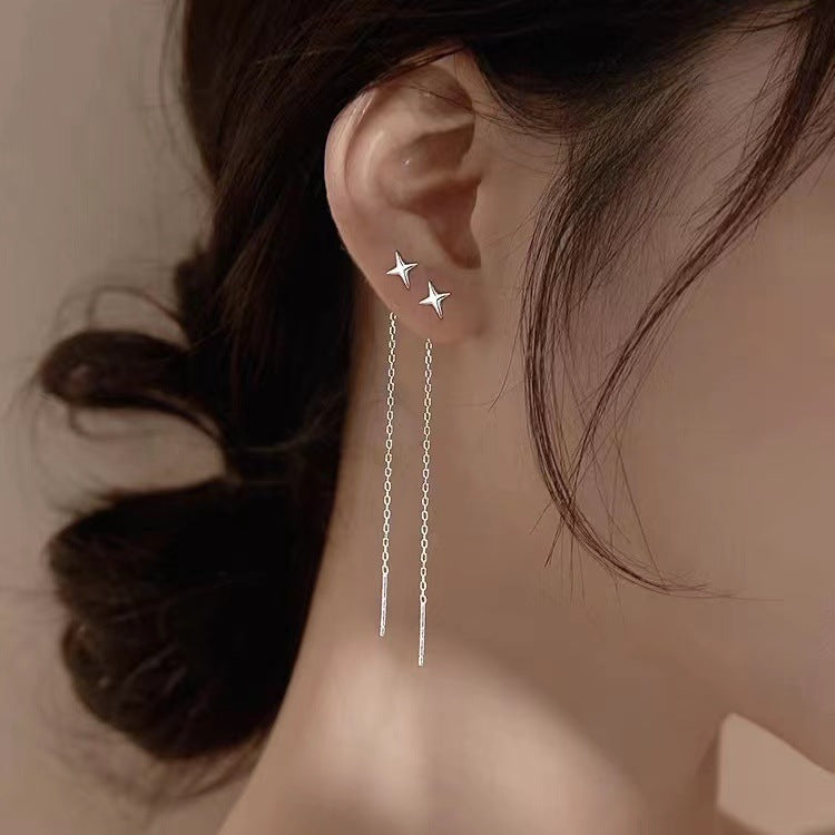 Women's Clover Lines Fashionable High-grade Tassel Simple Ear Line