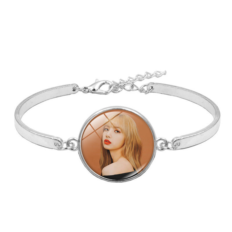Female Star Combination Peripheral Pink Black Birthday Bracelet