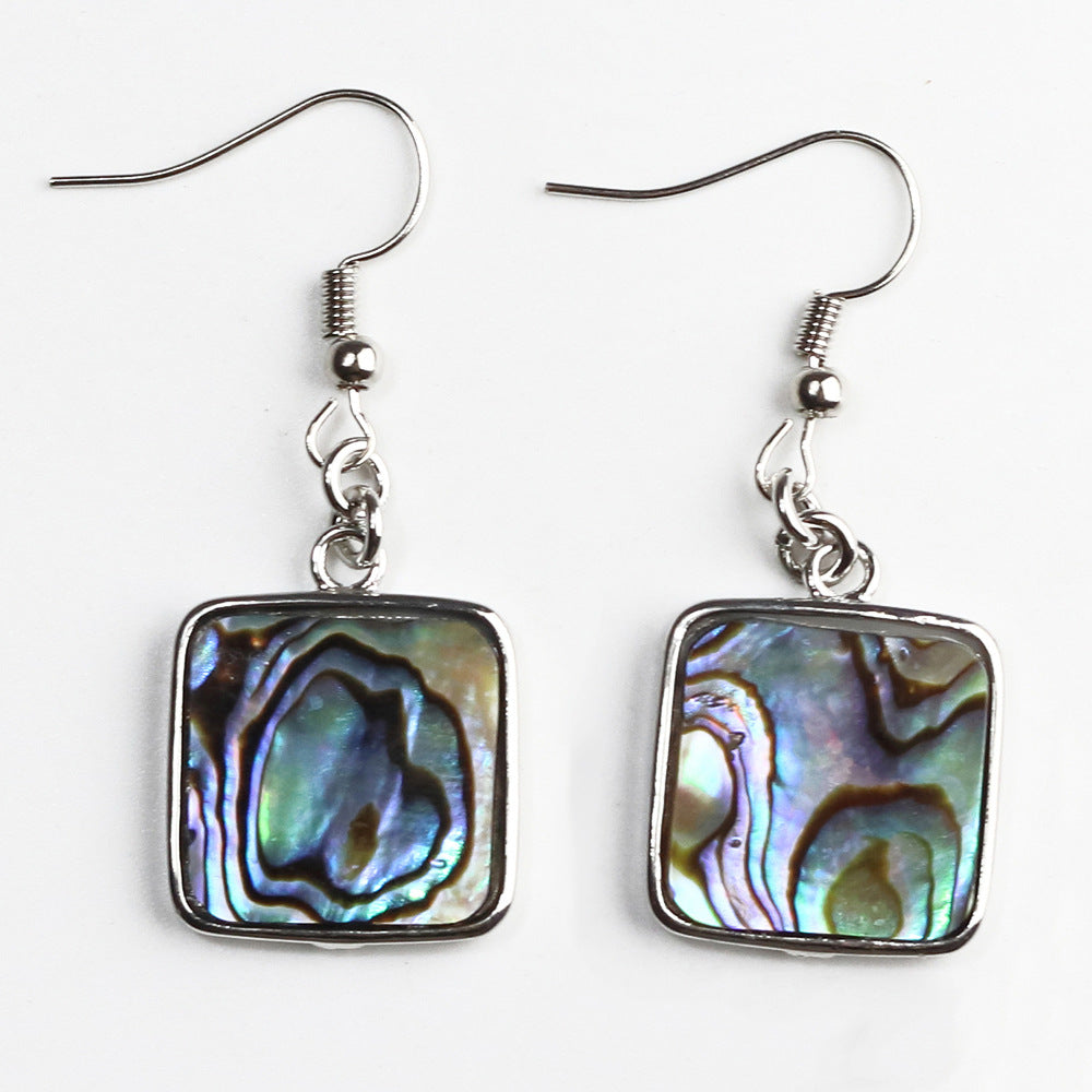 Natural Abalone Shell Ear Hook Eardrop Earrings