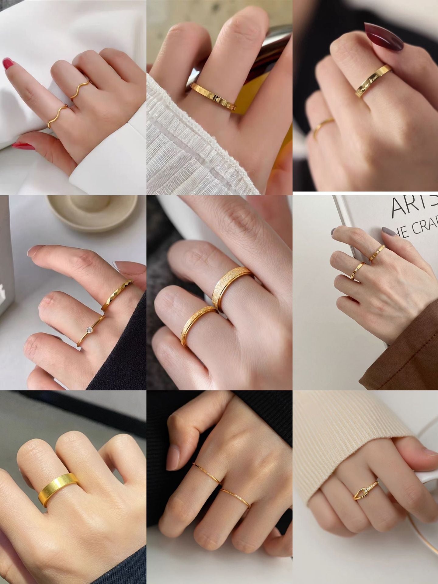 Design Simple Index Finger Cold Wind Rings