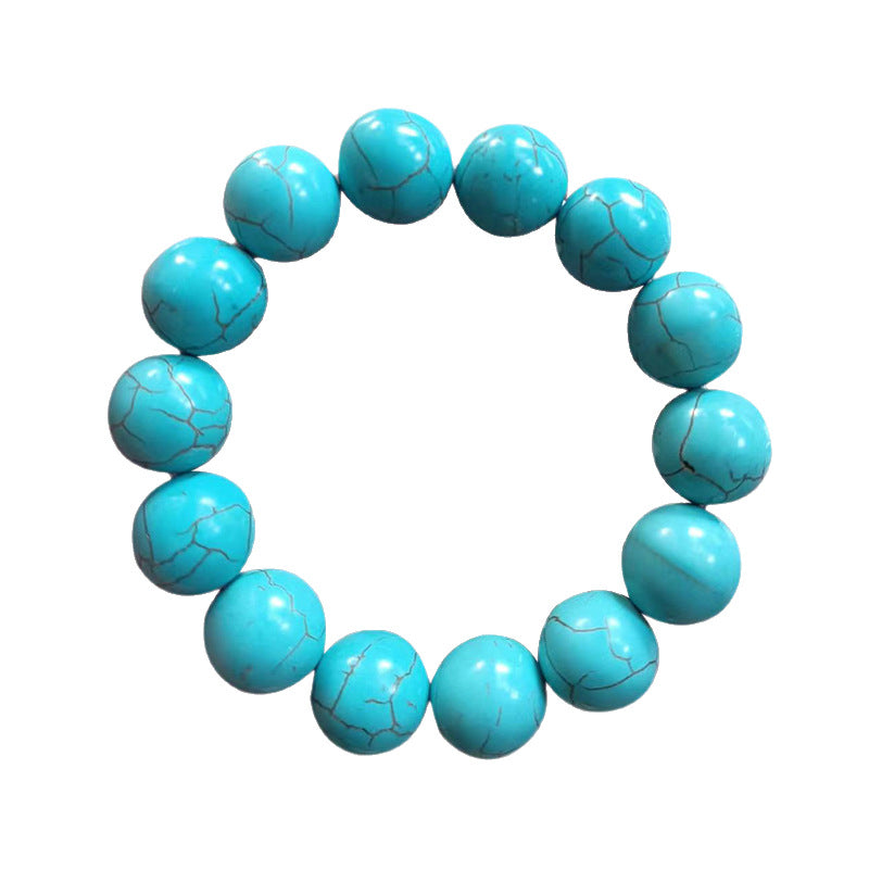 Women's & Men's Beads Imitation Natural Crack Single Circle Round Ethnic Style Buddha Bracelet