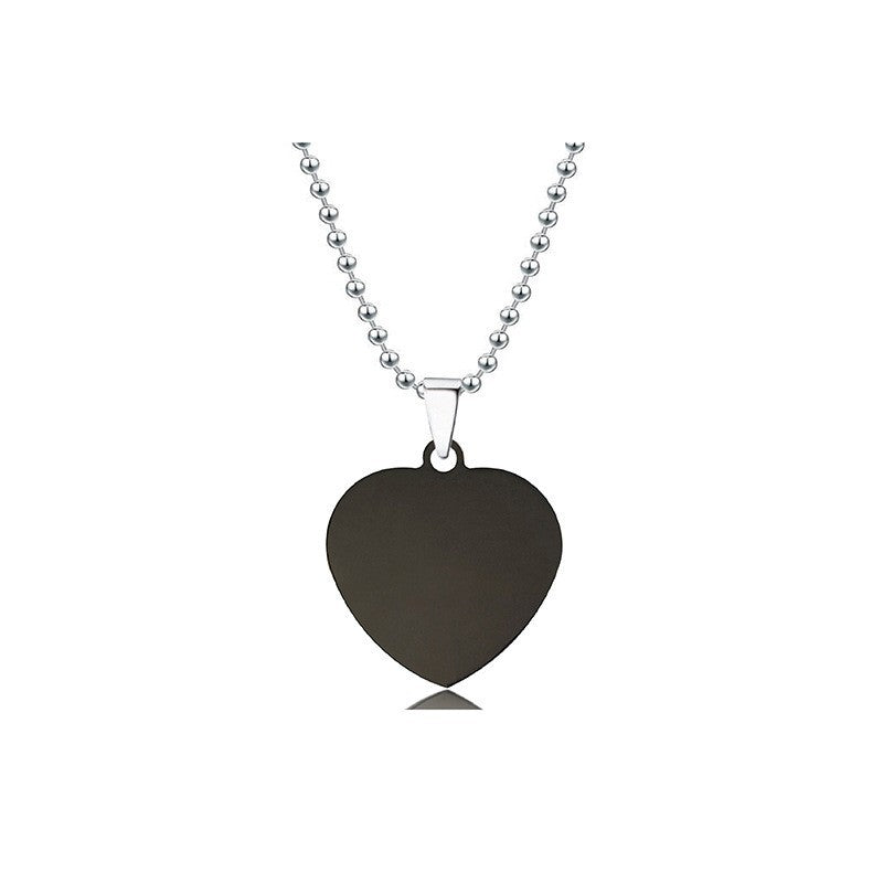 Laser Color Printing Material Holiday Gift Lettering Stainless Necklace