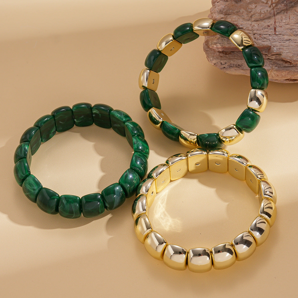 Acrylic Beaded Pearl Vintage Ethnic Style Affordable Bracelets