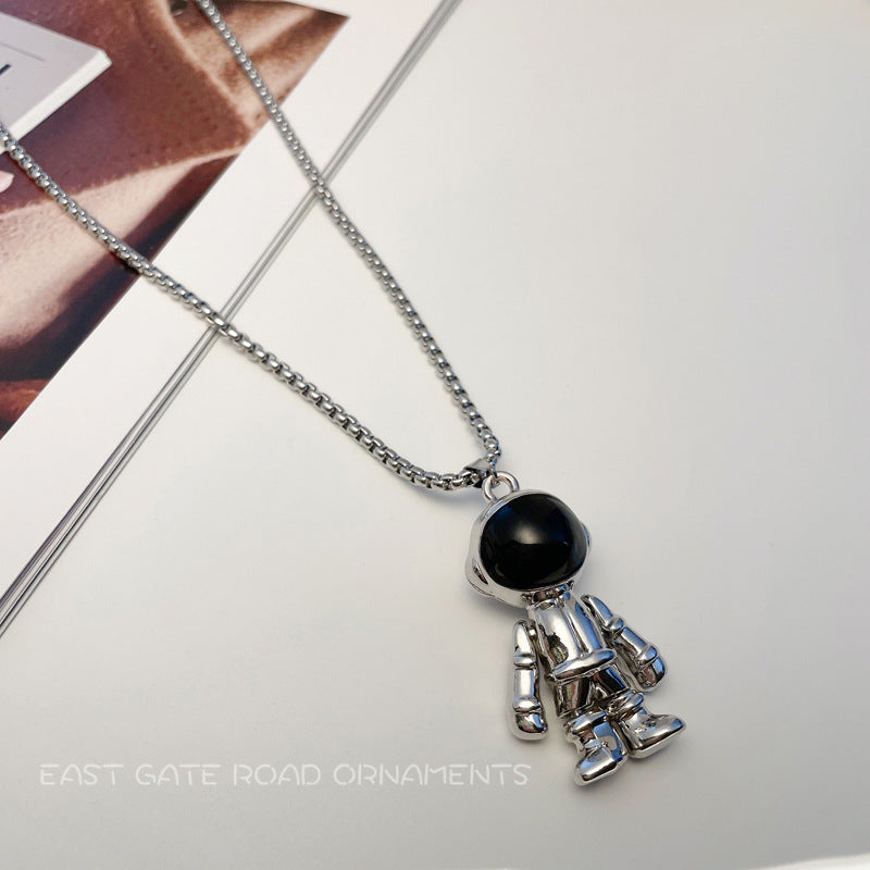 Women's & Men's Astronaut Hip Hop Fashionable Long Sweater Chain T-shirt Necklace