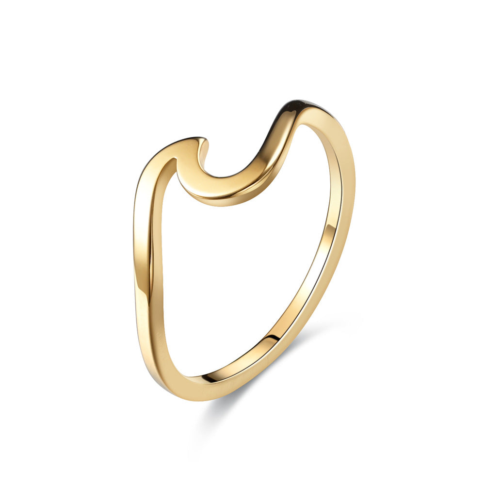 Wave Light Creative Design Titanium Steel Female Niche Hollow Bracelets