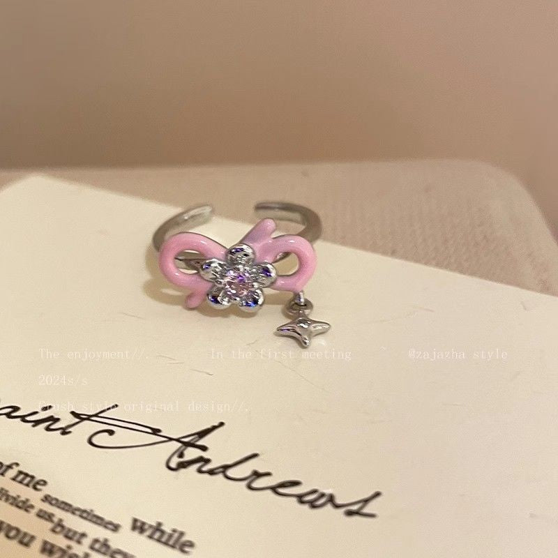 Women's Ancient Retro Fashion Twin Temperament Personality Style Rings