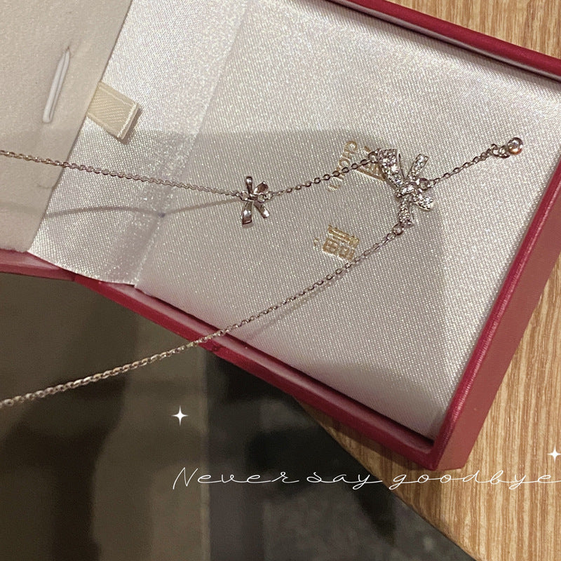 Women's Mori Style Blue Mermaid Tears Fish Cat Clavicle Chain Light Necklace
