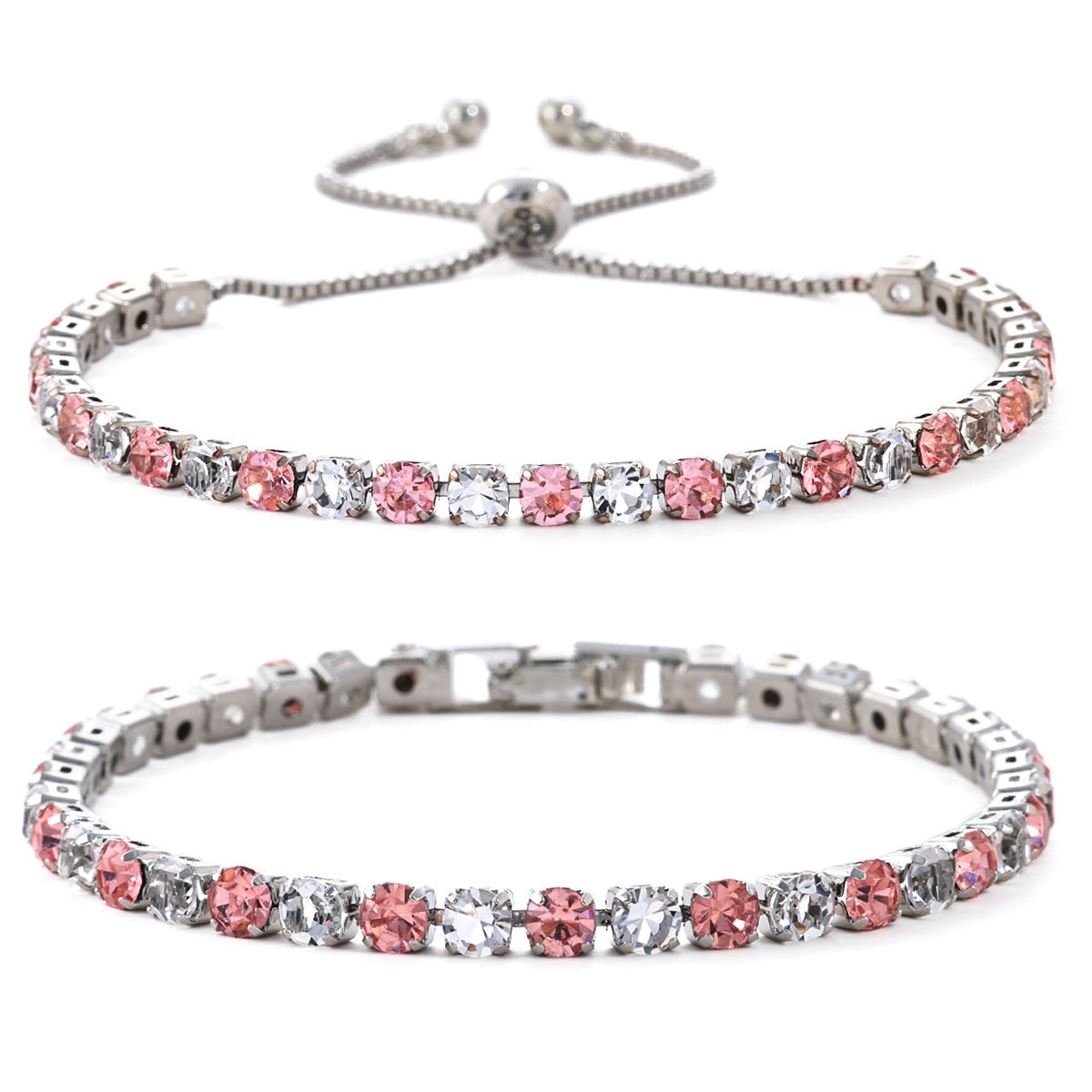 Women's Fashion Color Zircon High-grade Light Luxury Tennis Bracelet