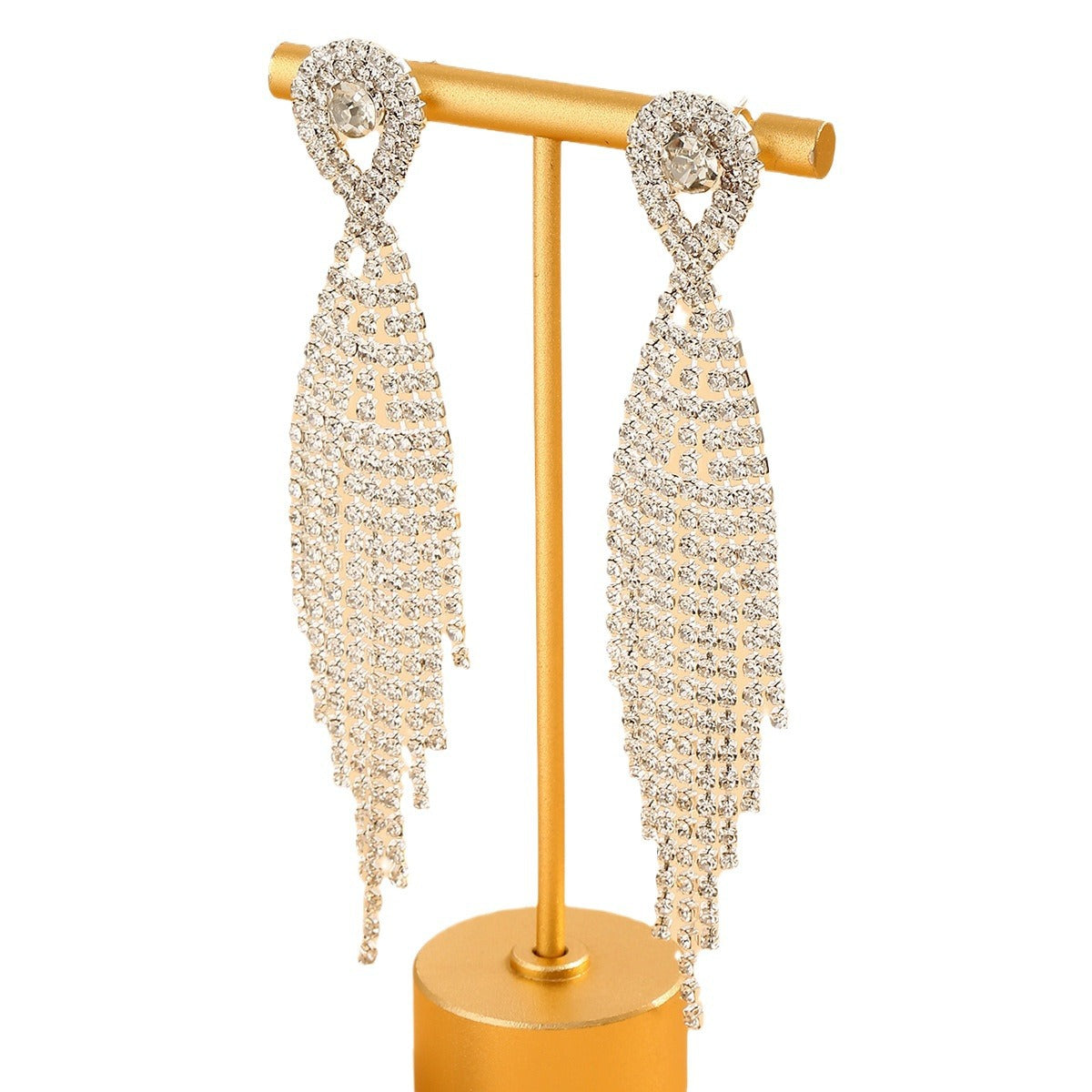 Elegance Retro Fashion Bride With Diamond Tassel Earrings
