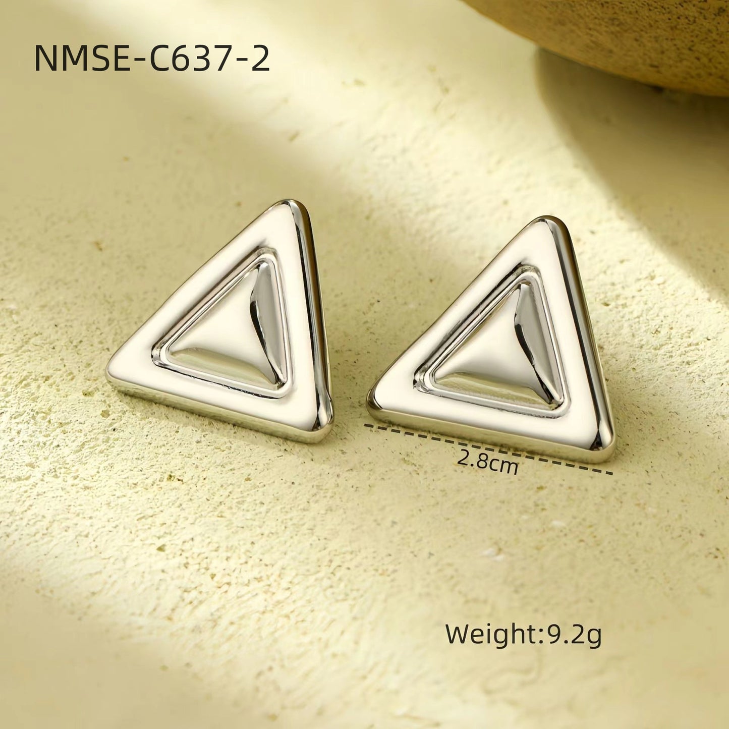 Square Titanium Steel Five-pointed Star High-grade Earrings