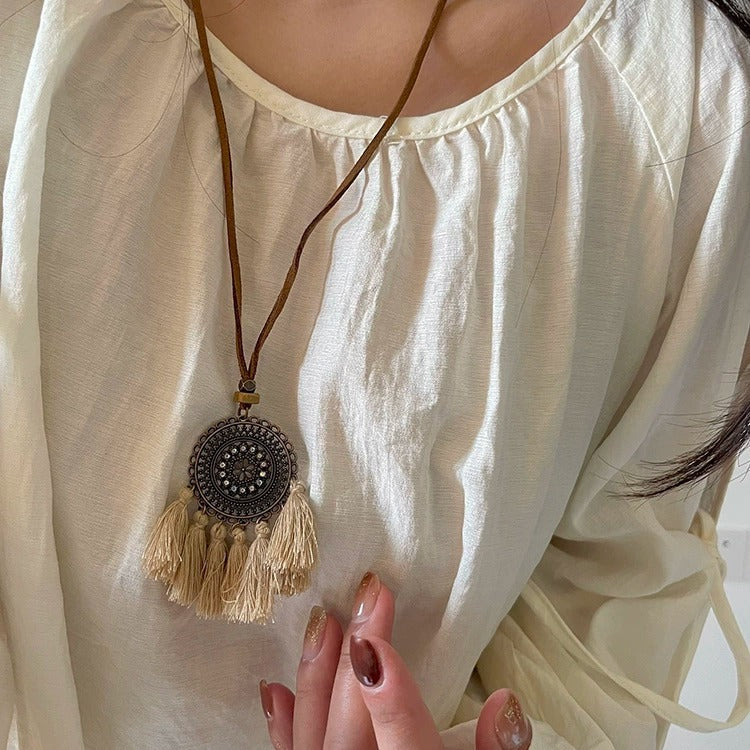 Women's Bohemian Butterfly Vintage Ethnic Style Tassel Necklaces