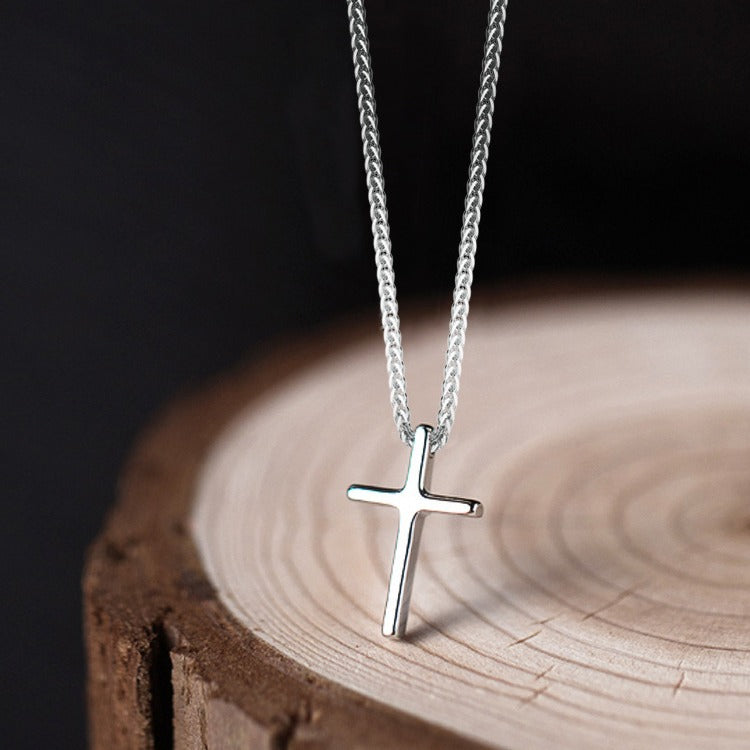 Men's Cross Fashionable Sier-plated Design Sense Niche Personal Pendants