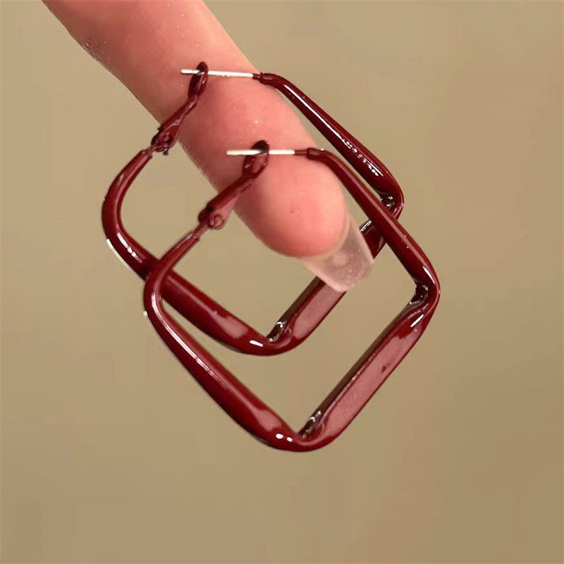 Women's More Red Geometric Hoop Style Elegant Rings