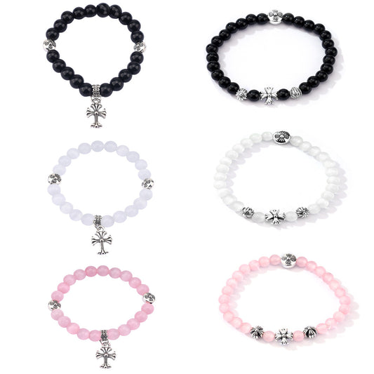 Opal Cross Beaded Simple Fashion Retro Girlfriends Bracelet