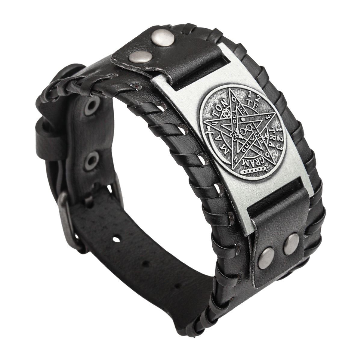 Men's Pirate Vintage Compass Wide Leather Bracelets