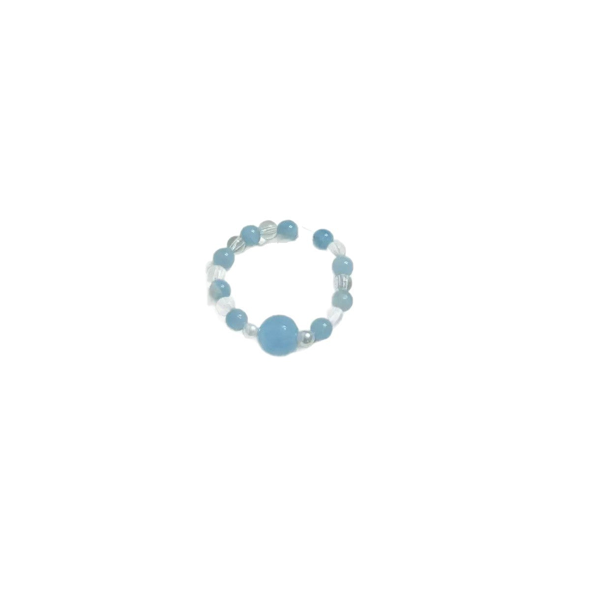 Style Vintage Turquoise Agate Bead Design Light Luxury Pearl Tiger Rings