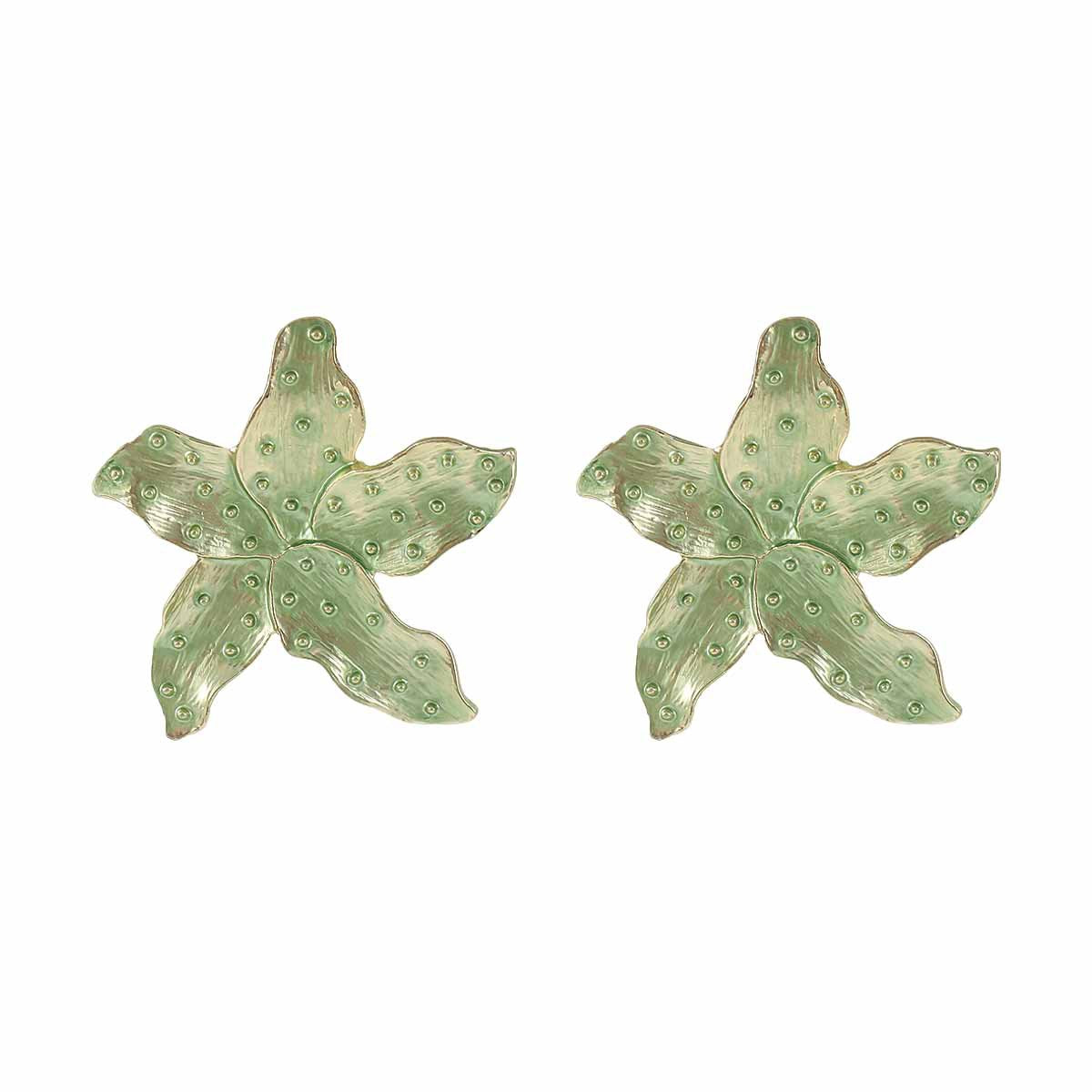 Women's Vacation Style Enamel Color Flower Pearl Light Luxury High-grade Earrings