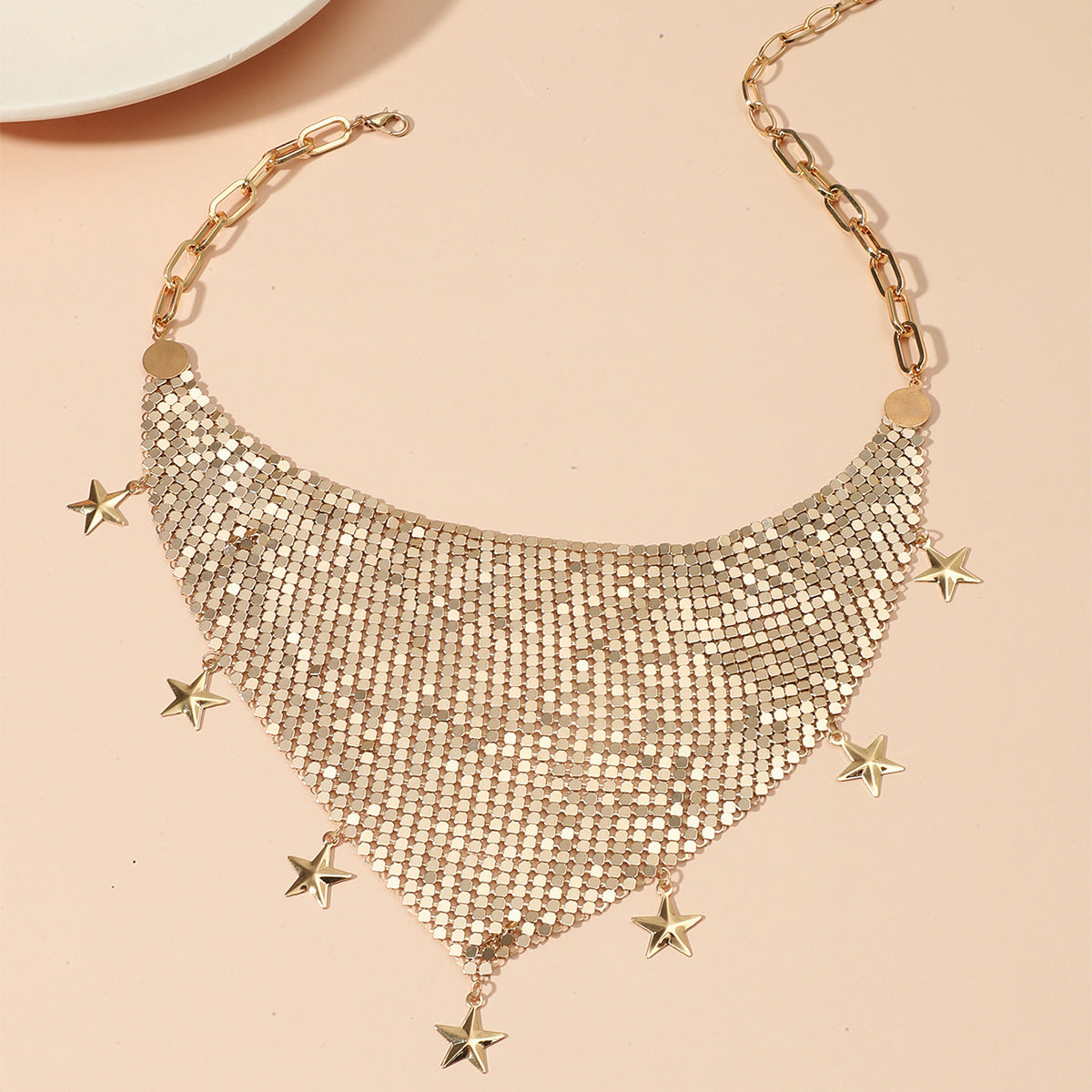 Trendy Clavicle Chain Five-pointed Star Retro Pendants