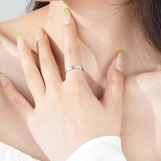 Women's & Men's Design Sun Moon Simple Opening Valentine's Rings