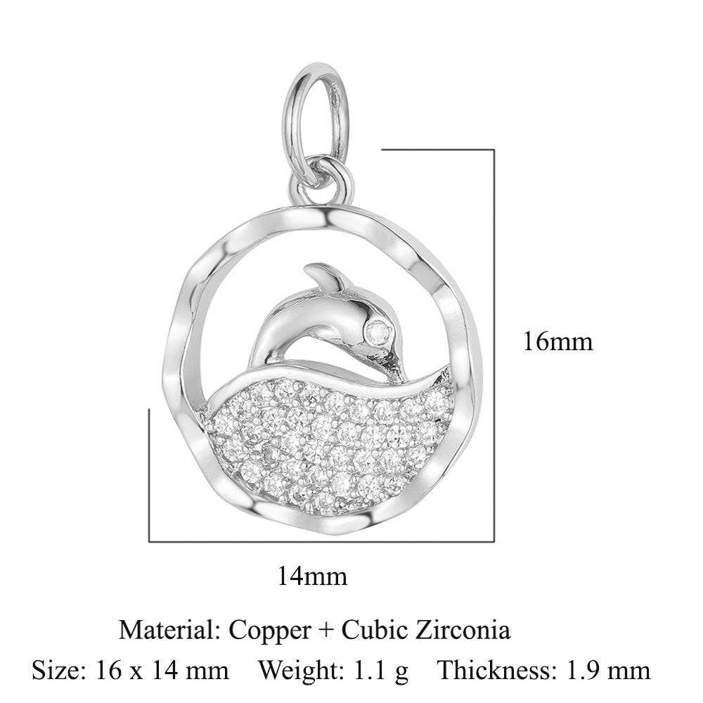 Love Copper Zircon Round Ball Beetle Ornament Pendants