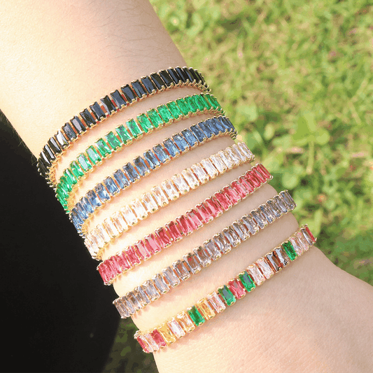 Women's Colorful Solid Color Zircon Full Diamond Bracelet