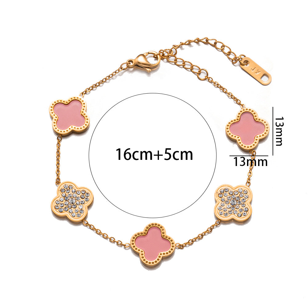 Diamond Rose Gold Fashion Charm Pork Bracelet